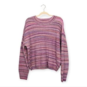 NWT 78 & Sunny Pink Multicolor Pacific Spacedye Sweater Size L